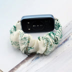 Printed Fabric Scrunchie Band – Soft Nylon Strap for Huawei Band 7 Women