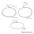 Stainless Steel Link Chain Bracelet – Stackable Silver Jewelry for Women