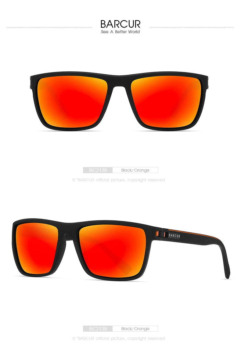 Polarized TR90 Sports Sunglasses – Lightweight UV Protection for Outdoor Men Women