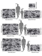 Plush Gray Area Rug – Fluffy Anti-Slip Velvet Carpet for Living Room Decor