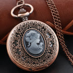 Emerald Diamond Pocket Watch Necklace – Luxury Gold Pendant for Gift