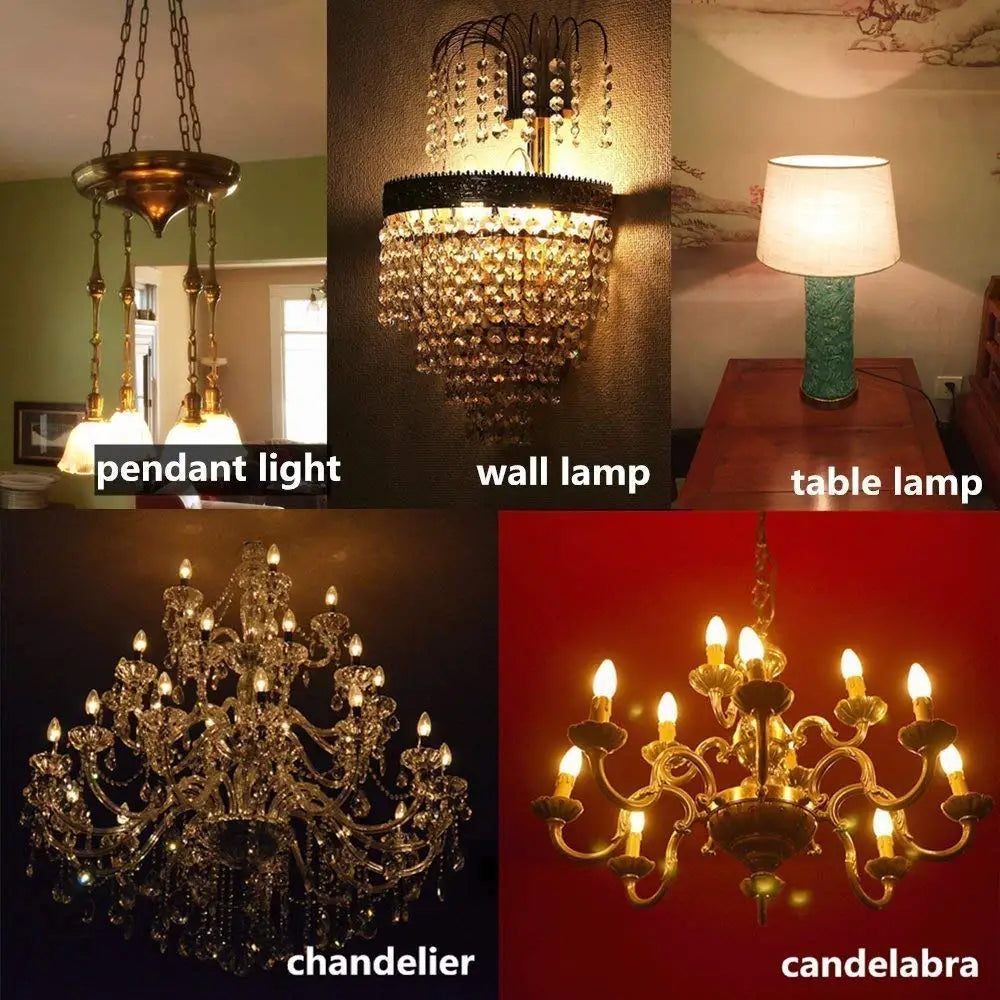 Dimmable Candelabra LED Bulbs – Warm White Lighting for Chandeliers