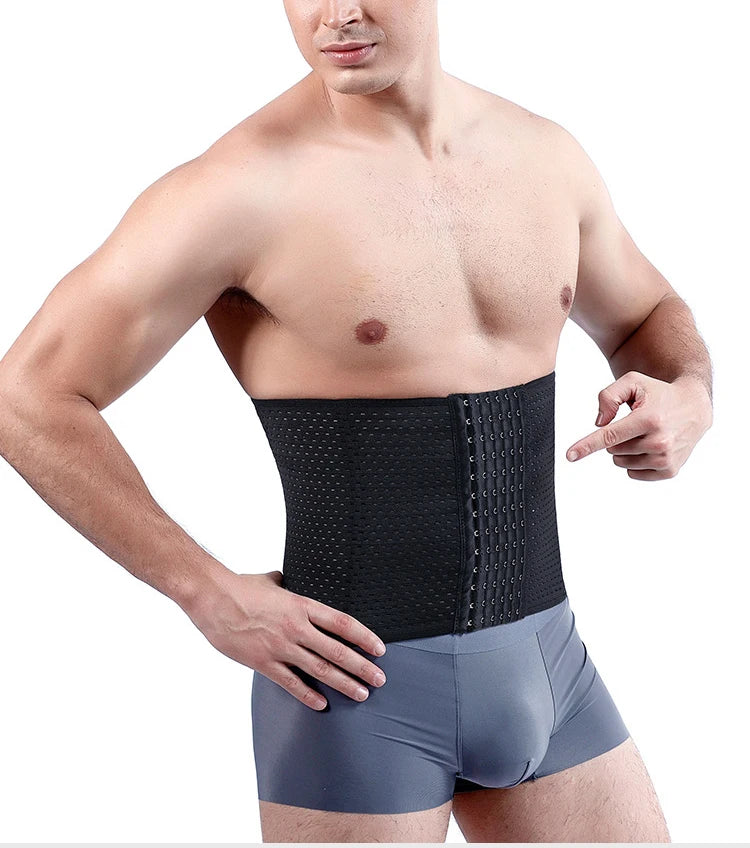 Men Slimming Waist Trainer Belt – Abdominal Compression for Fitness Workout