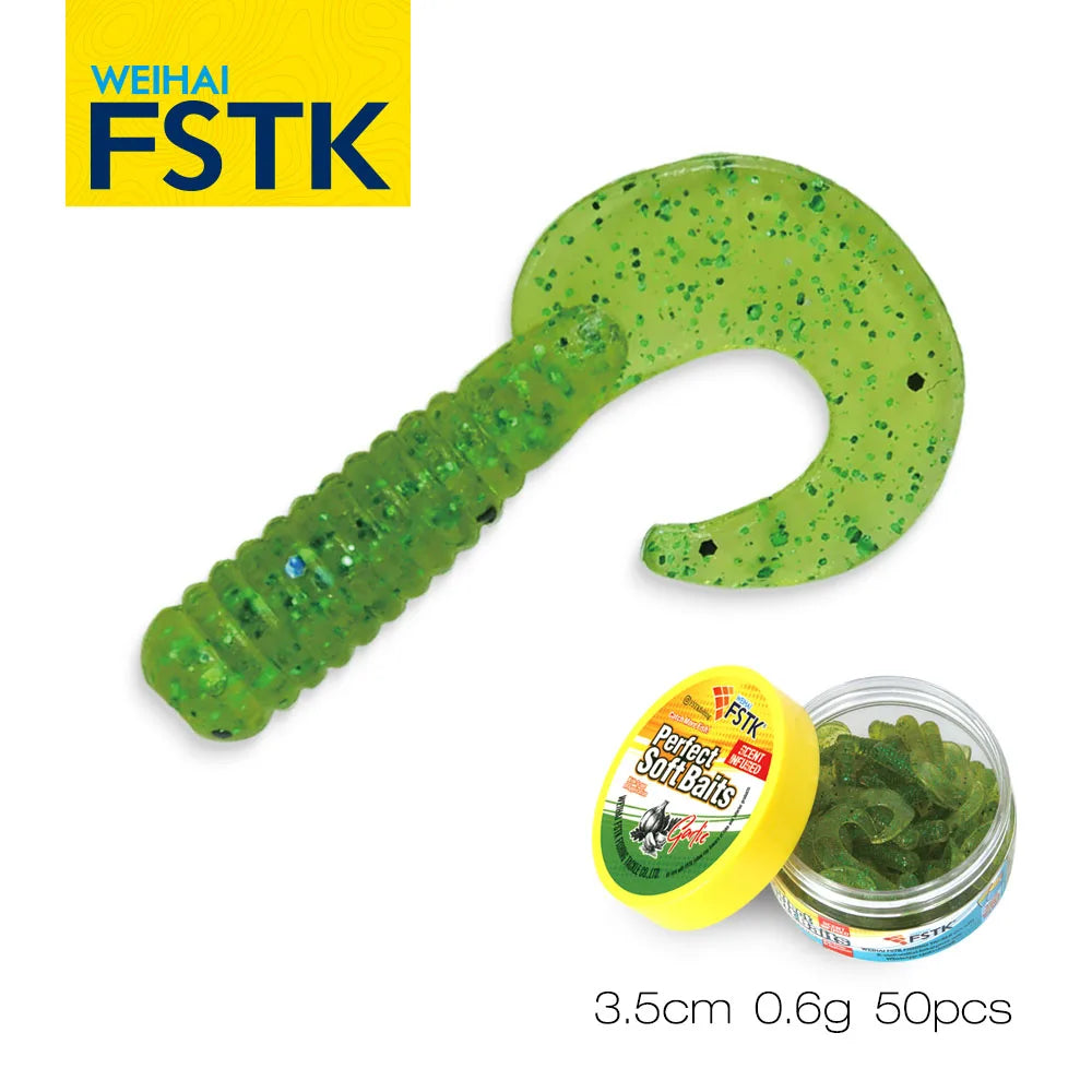 Luminous Rubber Worm Baits – 35mm Soft Swimbait for Freshwater Bass Fishing