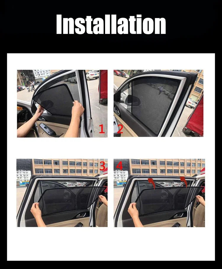 Magnetic Car Window Sunshade – Mesh Privacy Curtain for BMW X3 F25