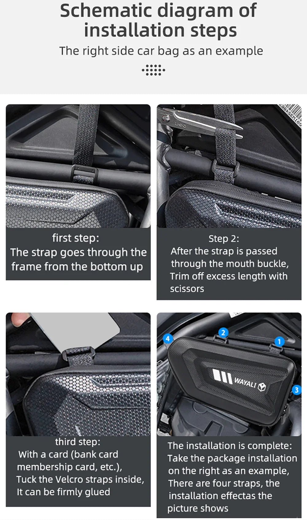 Waterproof Frame Side Bags – Motorcycle Storage for Triumph Tiger 900