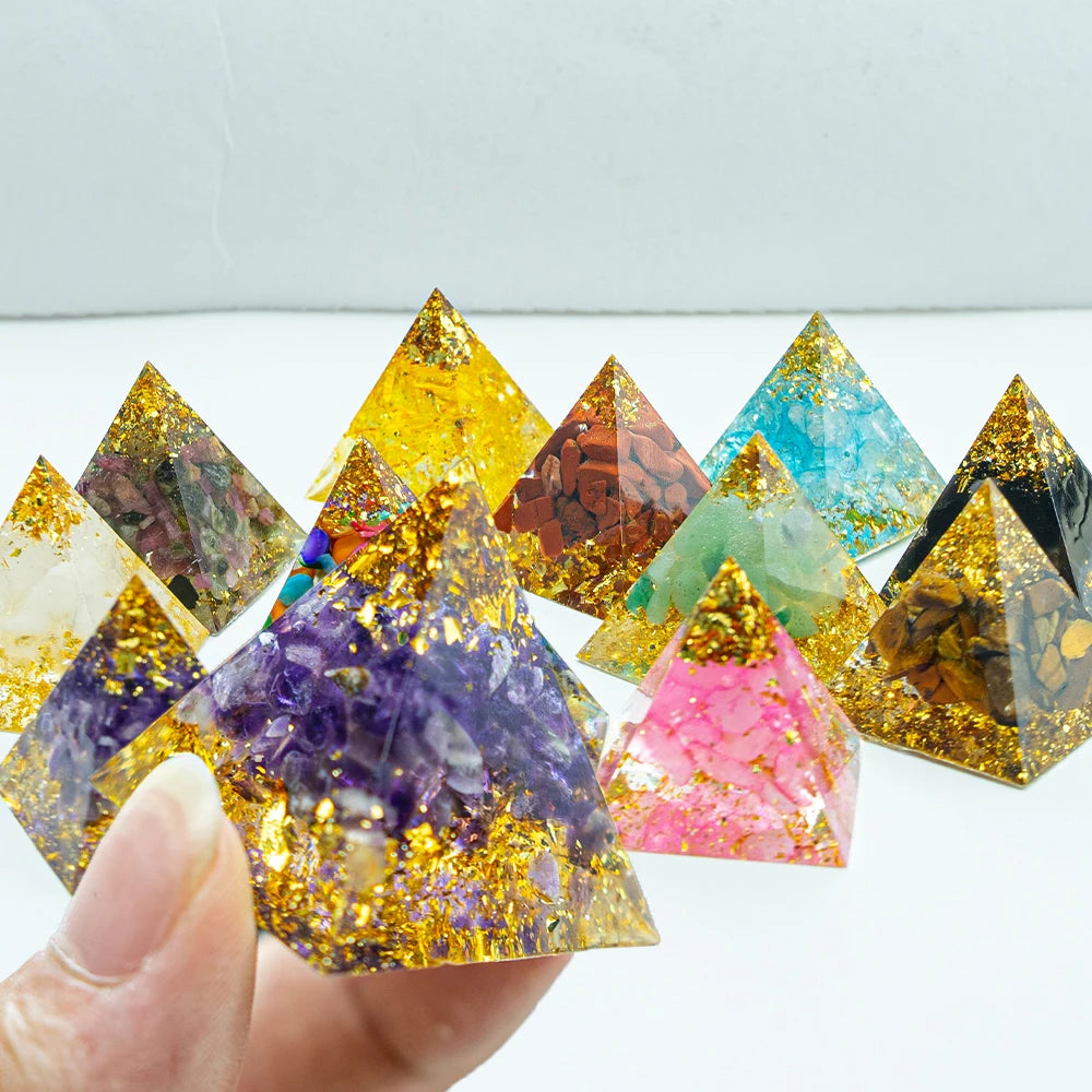 Amethyst Crystal Pyramid – Reiki Energy Generator for Chakra Meditation