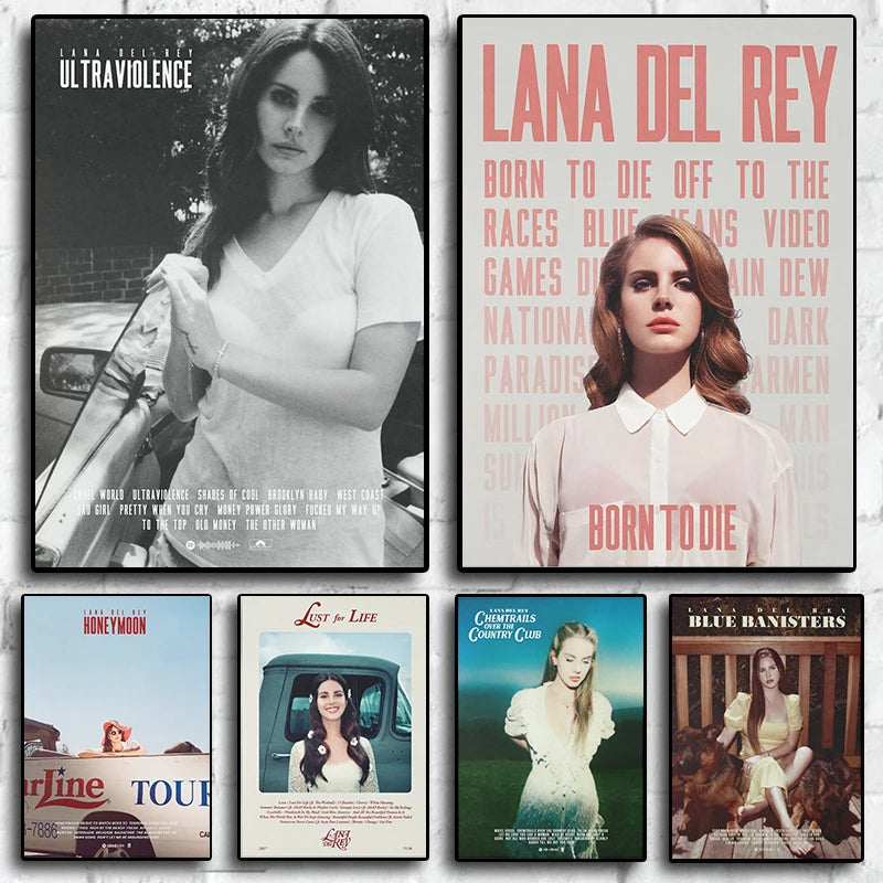 Lana Del Rey Music Album Canvas Poster – Aesthetic Wall Art for Home Decor