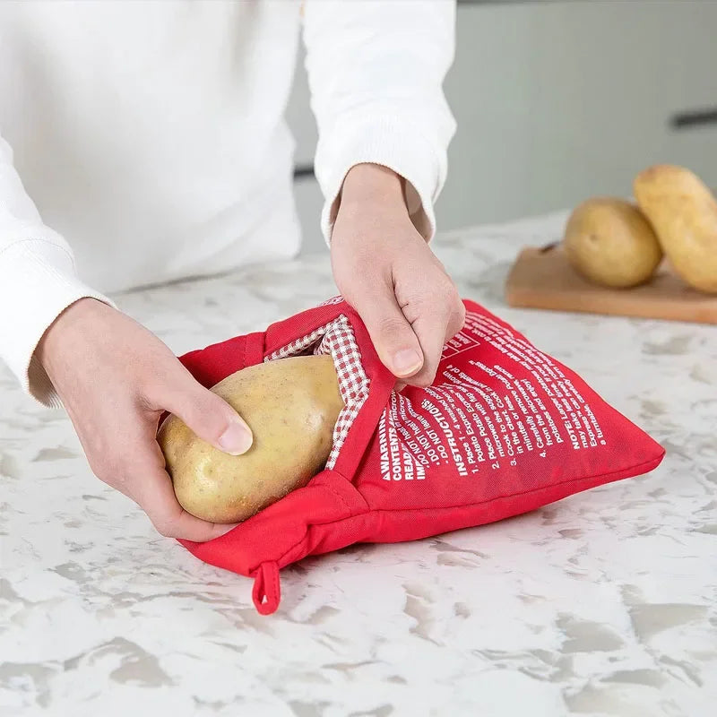 Microwave Potato Cooking Bag – Washable Fabric Pouch for Fast Kitchen Meals