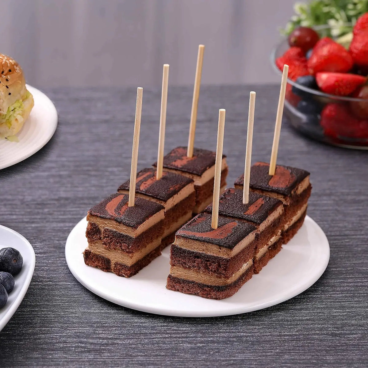 Natural Bamboo Skewers – Disposable Sticks for Grilling and BBQ Appetizers