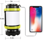 Rechargeable LED Camping Lantern – Waterproof Power Bank for Outdoor Hiking