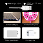 Rectangular Wooden LED Display Base – USB Light Stand for Acrylic Art Decor