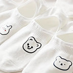 Cute Pattern Boat Socks – Breathable Cotton Low Cut Liners for Women