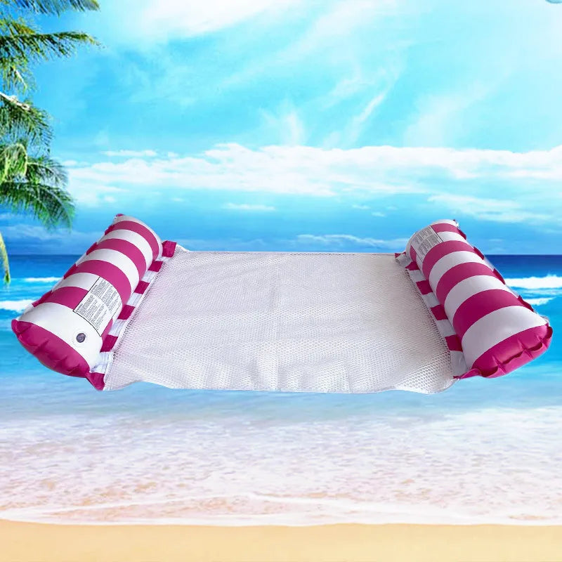 Striped Swimming Pool Lounger – Durable Sunbathing Mattress for Beach Parties