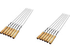 Stainless Steel BBQ Skewers – 55cm Long Handle Grill Sticks for Outdoor Cooking