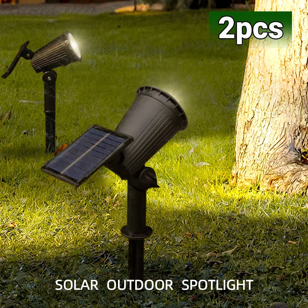 RGB Solar LED Spotlights – Waterproof Landscape Lighting for Garden Yard