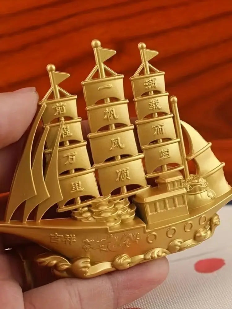 Metal Sailboat Ornament – Nautical Decor for Home and Office Desktop