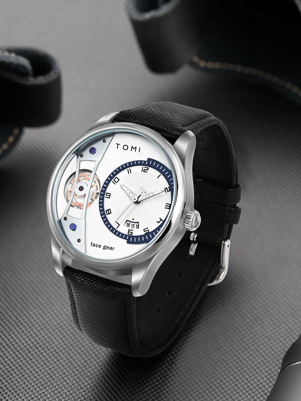 Minimalist Quartz Watch – Luxury Double Strap Set for Business Gift