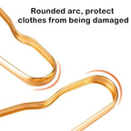 Golden Aluminum Alloy Coat Hangers – Durable Wardrobe Storage Organizer