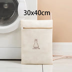 Embroidered Mesh Laundry Bag – Thickened Washable Organizer for Dirty Clothes