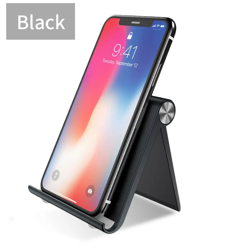 Adjustable Desk Phone Stand – Portable Aluminum Holder for Smartphones