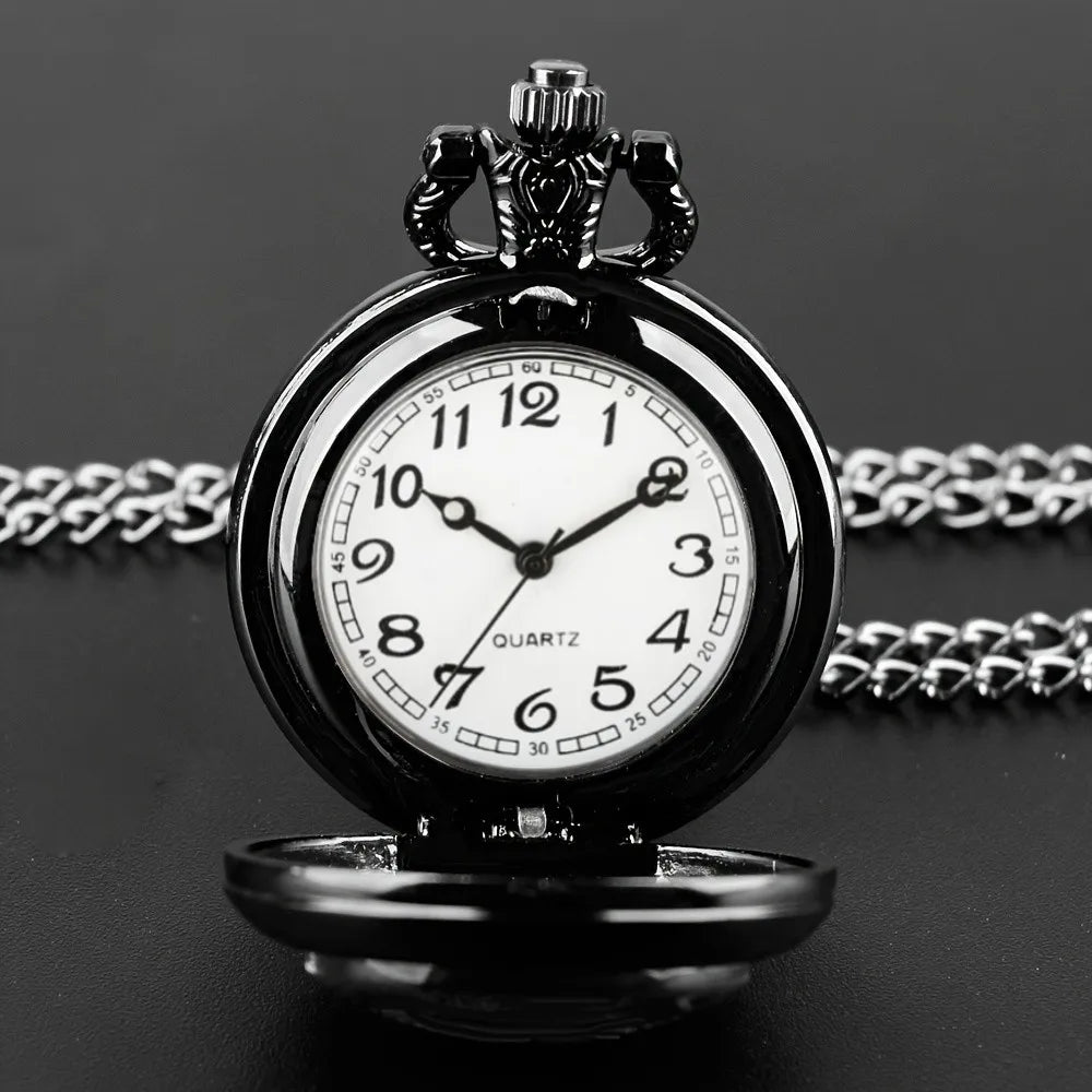 Vintage Dragon Pocket Watch – Quartz Necklace Pendant for Men and Kids