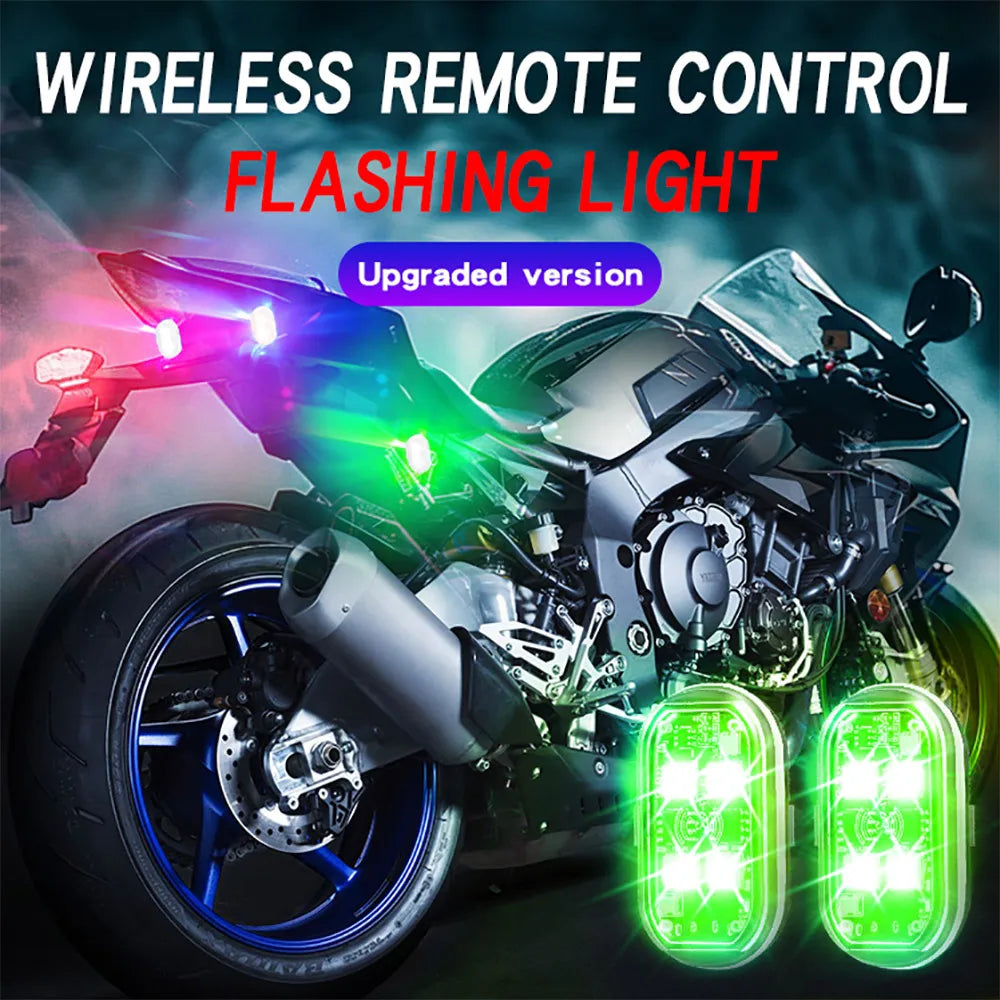 Wireless LED Strobe Lights – Multicolor Anti-Collision Warning for Car Decor