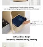 Folding Linen Storage Basket – Fabric Organizer for Wardrobe and Laundry