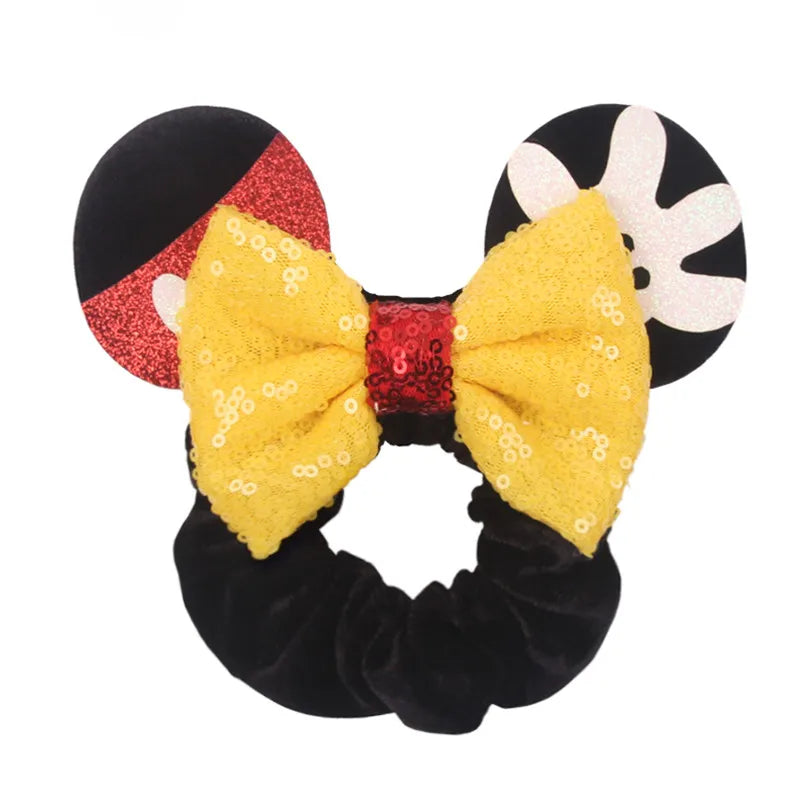 Velvet Sequin Mouse Ear Scrunchies – Elastic Hair Accessories for Kids Party