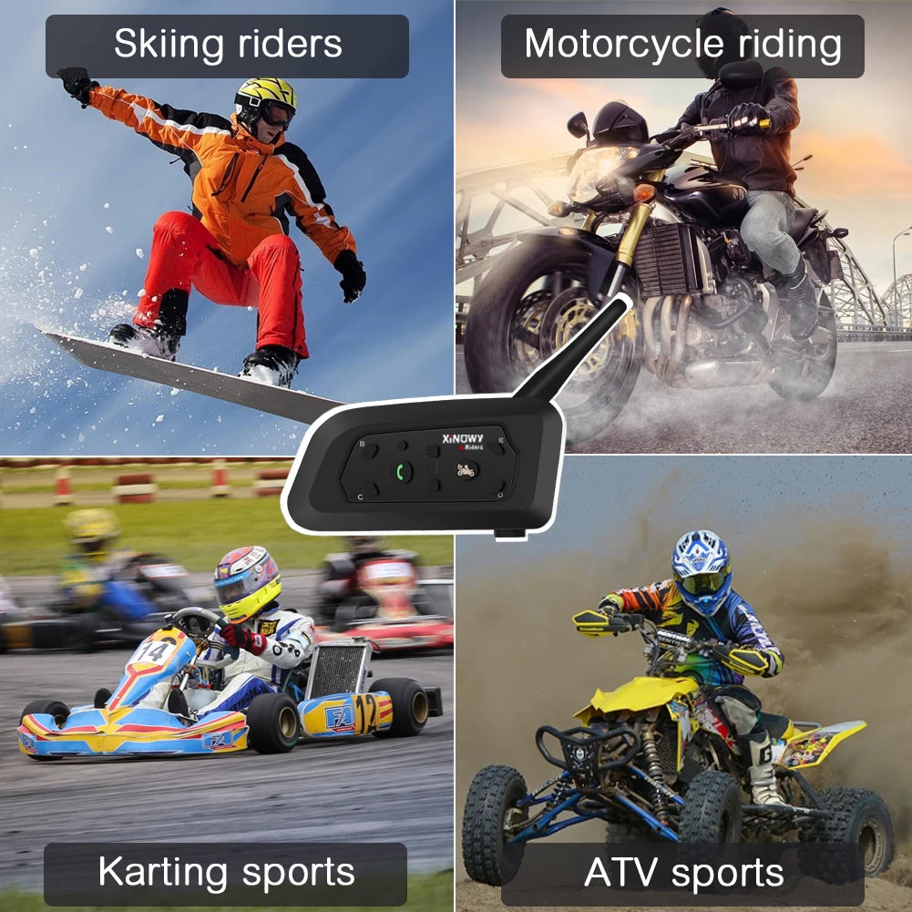 Motorcycle Bluetooth Helmet Intercom – Wireless Headset for Group Riding