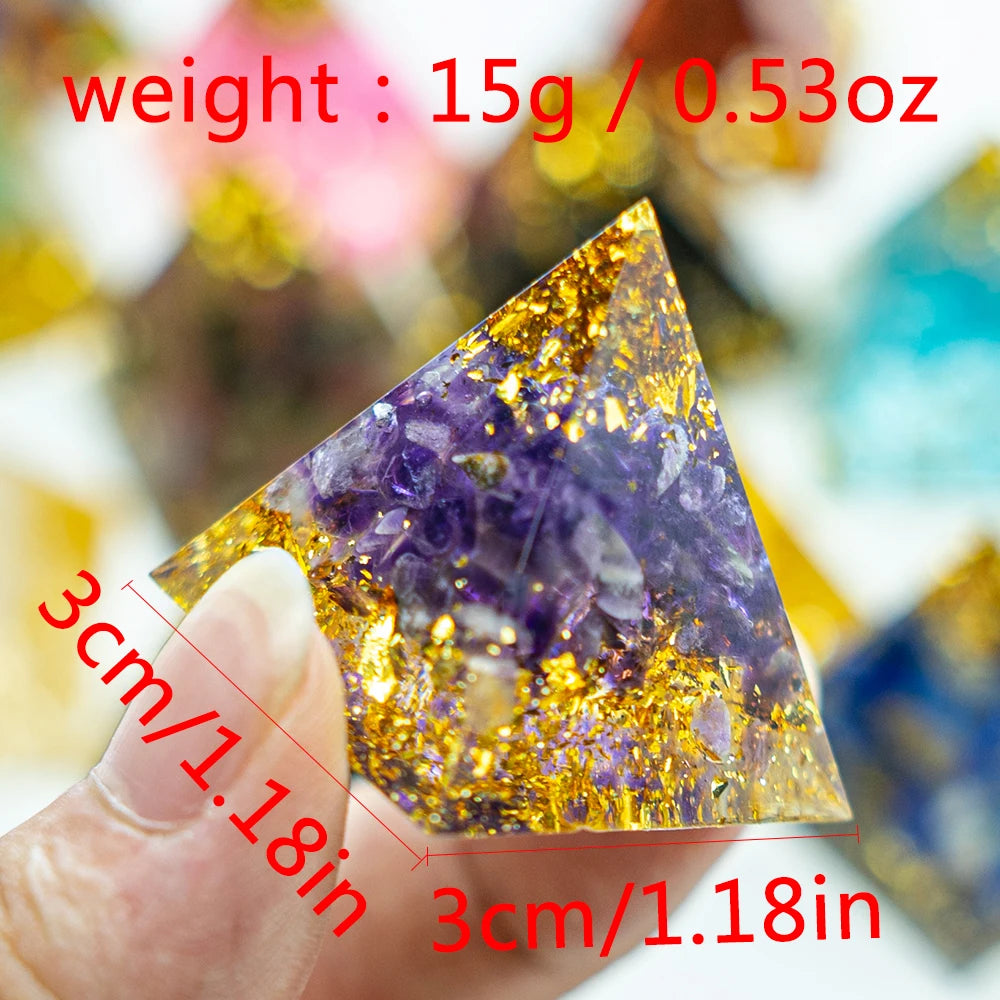 Amethyst Crystal Pyramid – Reiki Energy Generator for Chakra Meditation