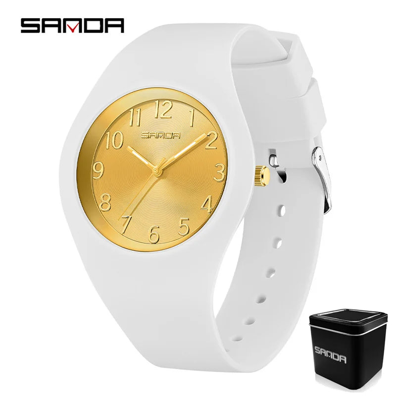 Silicone Quartz Wristwatch – Lightweight Sport Clock for Students