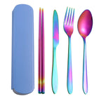 Portable Stainless Steel Cutlery Set – Durable Flatware for Camping and Travel