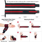 Fitness Wrist Wraps – Padded Support for Weight Lifting and Gym Training