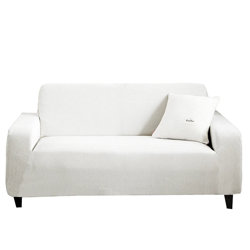 Jacquard Stretch Sofa Cover – Elastic Slipcover for L Shape and Standard Couches
