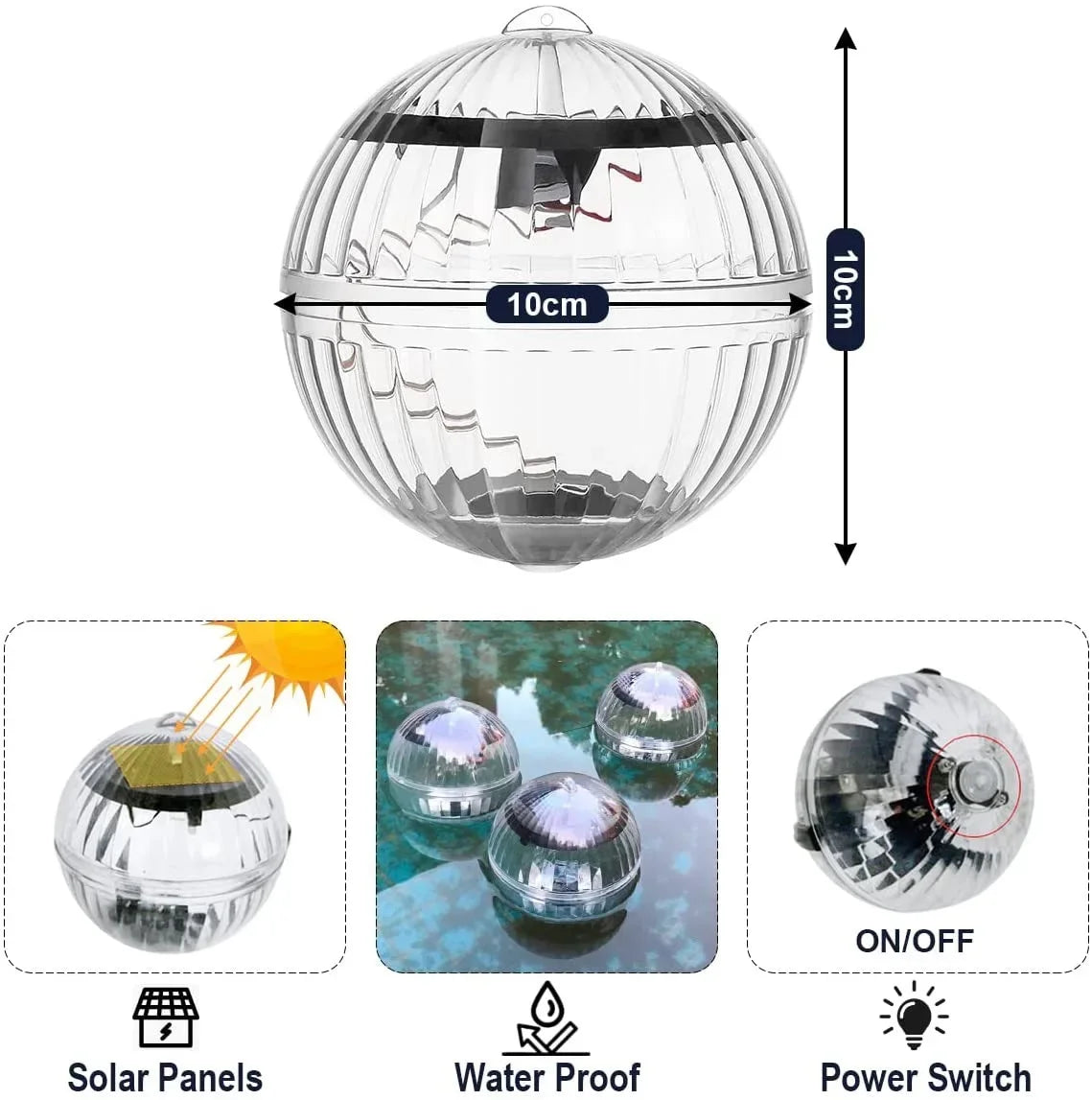 Solar Floating Pool Lights – Waterproof Color Changing LED Ball for Pond Decor
