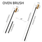 Brass Bristle Pizza Oven Brush – Long Wooden Handle for Kitchen Grill Cleaning