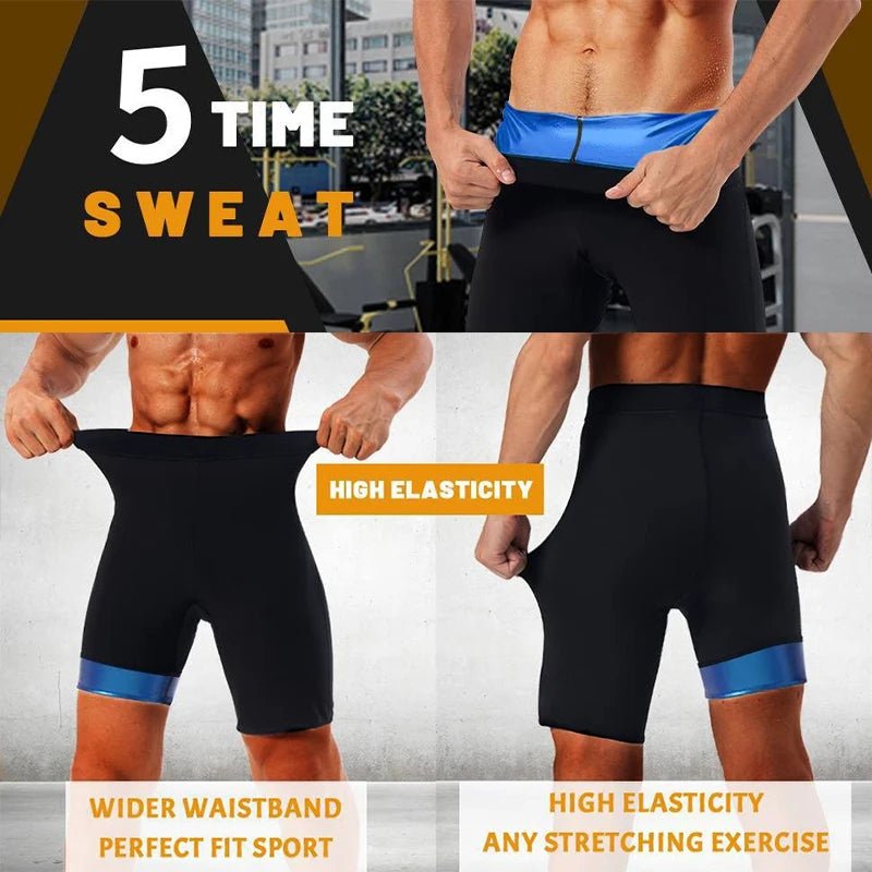 Thermo Sauna Compression Leggings – Fat Burning Body Shaper for Men Gym Workout