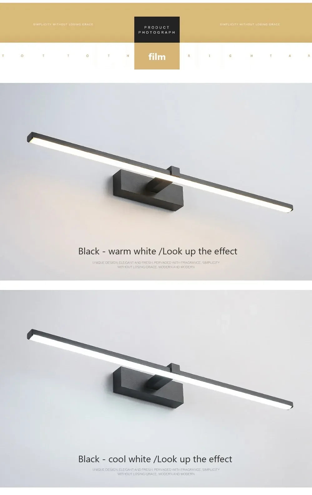 Modern LED Wall Mirror Light – Waterproof Bathroom Vanity Lamp for Makeup