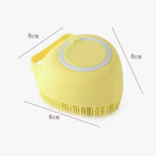 Silicone Pet Grooming Gloves – Shampoo Dispensing Brush for Dog Bathing