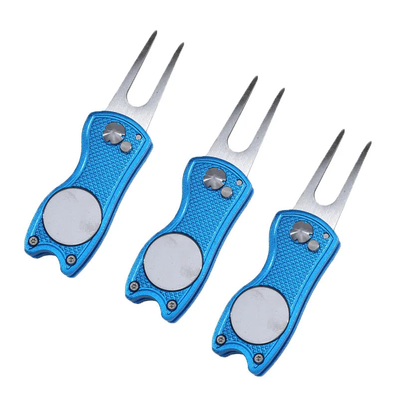 Foldable Golf Divot Tool – Groove Cleaner for Putting Green Training