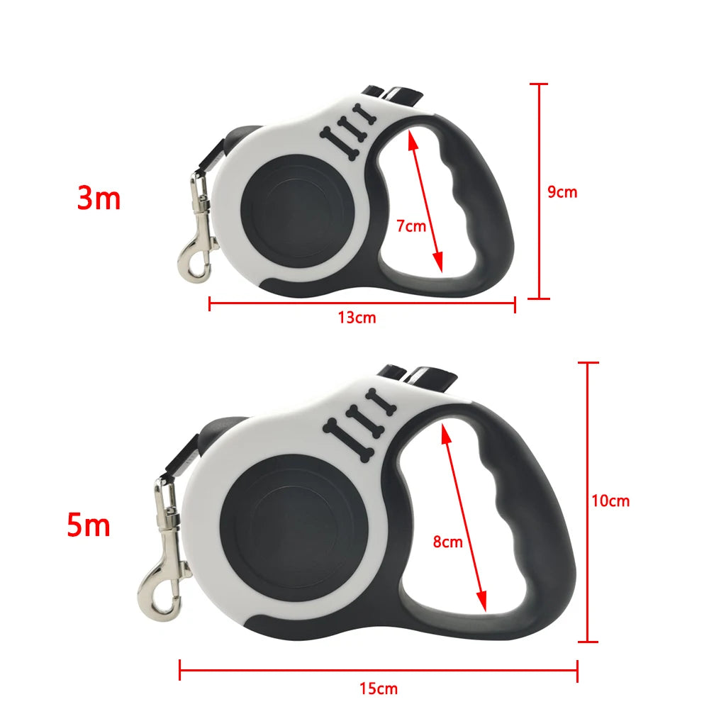 Retractable Nylon Dog Leash – Durable Automatic Lead for Small to Large Pets
