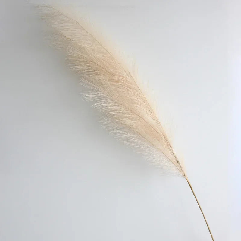 Faux Pampas Grass Decor – 39-inch Fluffy Reed Bouquet for Boho Home Wedding