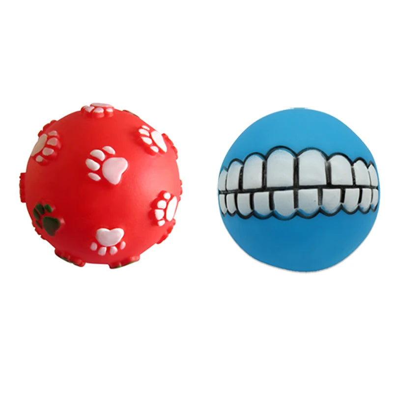 6cm Rubber Squeaky Ball – Durable Chew Toy for Small Dogs and Puppies