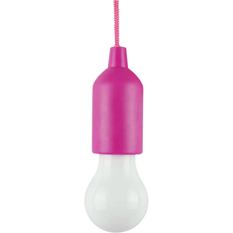 Portable LED Pull Cord Bulb – Battery Operated Lamp for Camping and Emergency