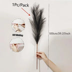 Artificial Pampas Grass – 39 Inch Faux Reed Stems for Boho Home Wedding Decor