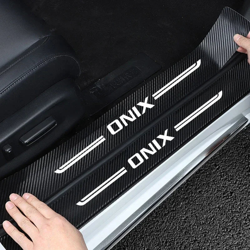 Carbon Fiber Door Sill Guards – Anti-Scratch Protection for ONIX Vehicles