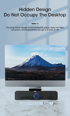 Wired Wireless PC Soundbar – Bluetooth Speaker for TV Gaming Home Theater