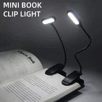 Mini LED Book Clip Light – Battery Powered Eye Protection for Night Reading