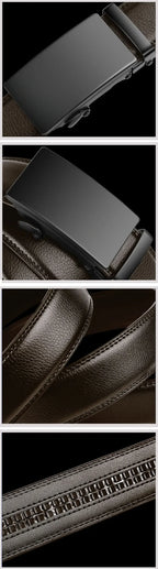 Automatic Buckle Belt – Men's Leather Waist Strap for Business Casual